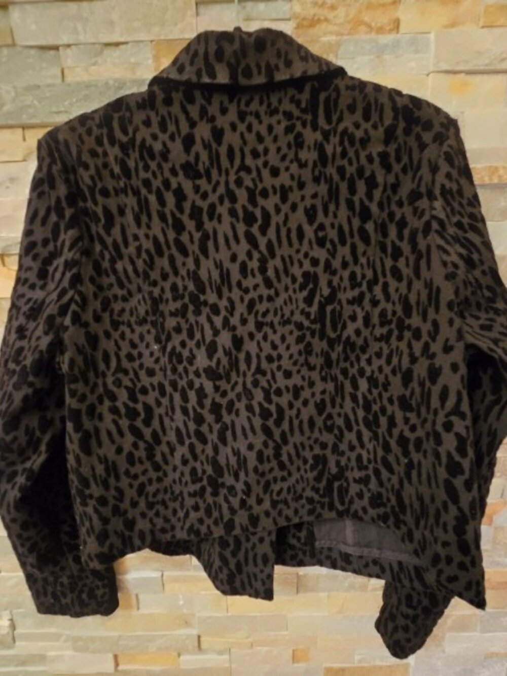 RACHEL ROY Cropped Leopard Flocked Print Jacket - XXL - Picture 4 of 5